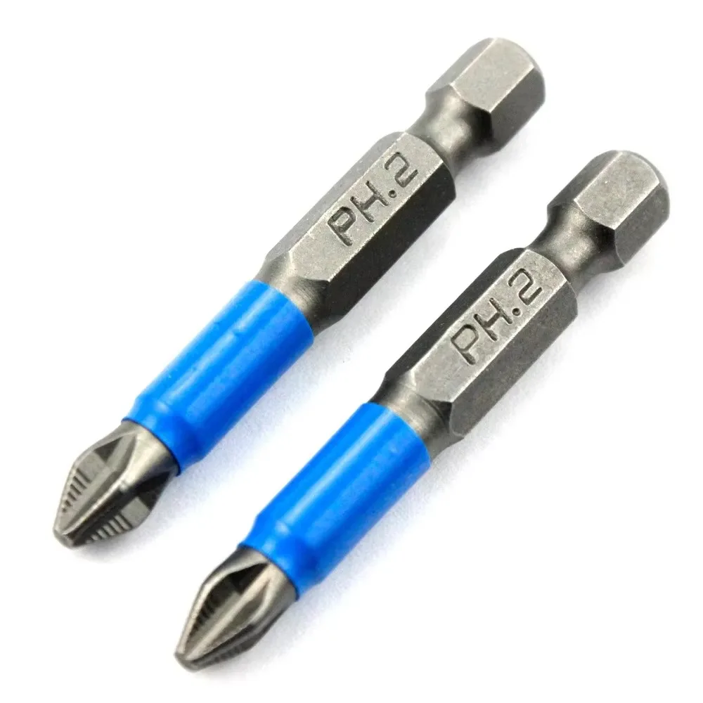 1 PC Magnetic Anti Slip Long Reach Electric Screwdriver Bits 1/4" Hex Shank Precision PH2 Single Phillips/Cross Head Power Tools