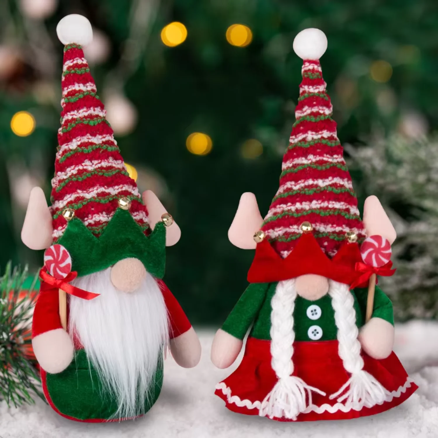 

MAIMAI High Quality Luxury New Lovers Elf Doll Ornaments Santa Claus Doll Faceless Doll Decorations Christmas Gnome Decorations