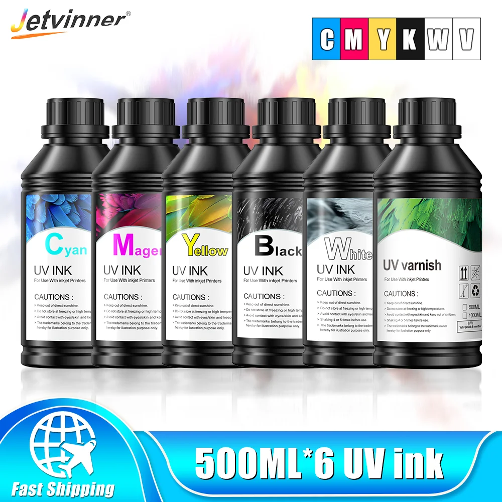 

500ML LED UV ink For Epson L800 L805 L1800 R330 R1390 R2000 TX800 XP600 DX5 DX7 all UV Flatbed Printer Universal UV Curing Ink