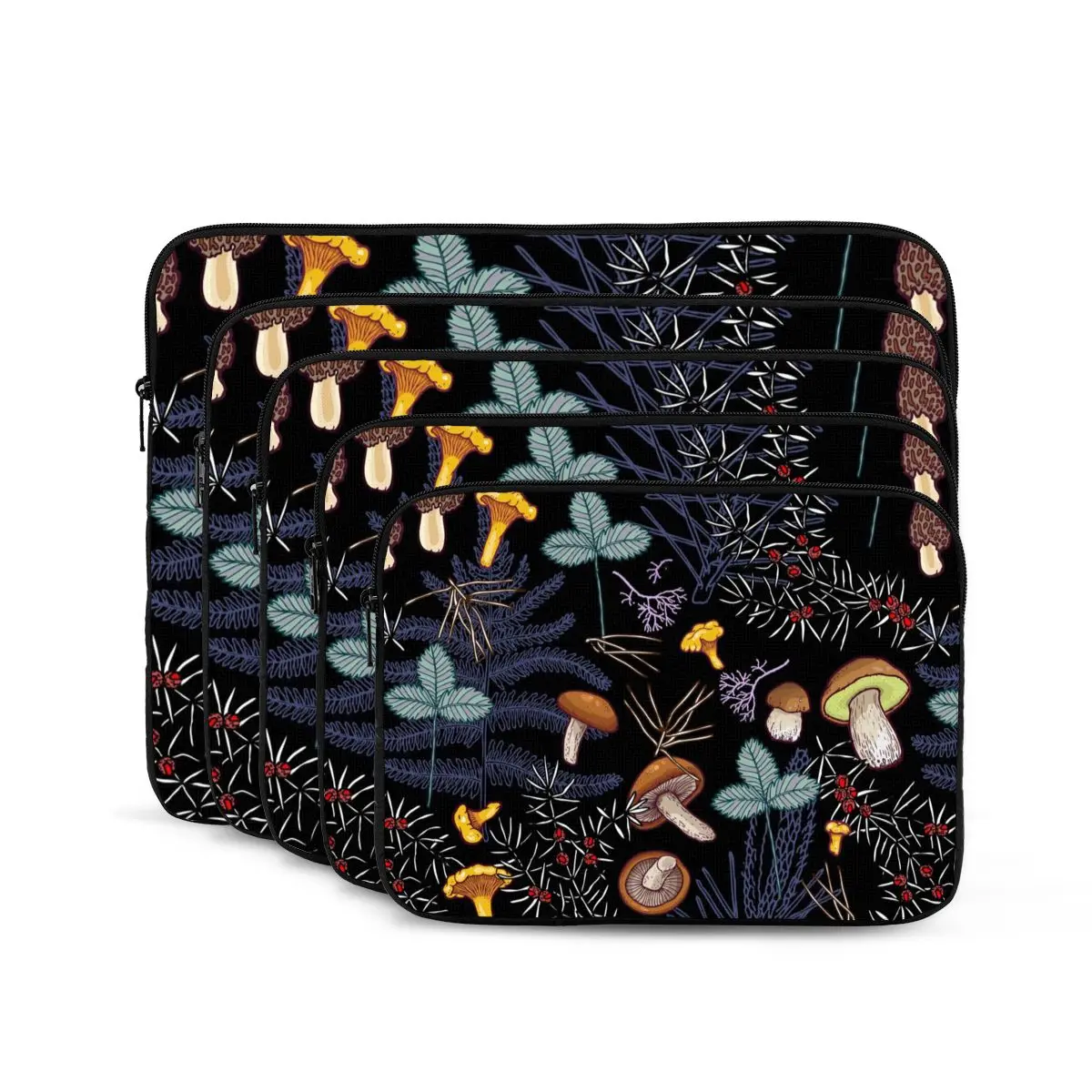 어두운 야생 숲 버섯 노트북 가방 케이스 파우치 10 12 13 15 17인치 맥북 에어 프로 태블릿 충격 방지 케이스 가방
