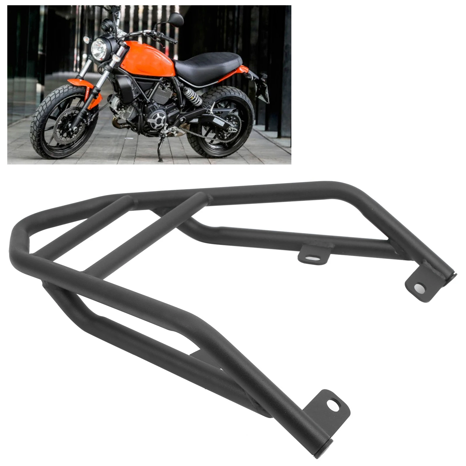 Rack M516‑B035‑BLK Rear  Luggage Rack Steel Pipe Bracket M516‑B035‑BLK Fit for  Scrambler 400 SIXTY2