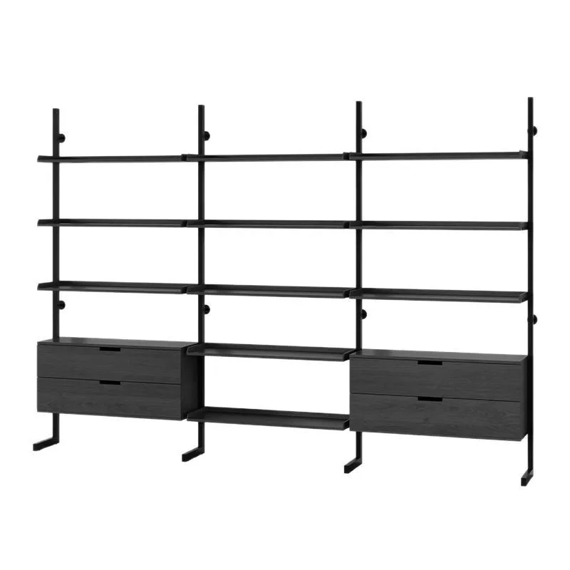 

Solid wood loft wrought iron bookshelf bookcase integrated office wall floor shelf display shelf