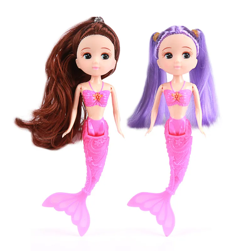 Kawaii Doll Items 16 cm Mini Mermaid Juguetes Miniature Small Animal  Dolls Kids Toys For Barbie DIY Game Children Baby Birthday