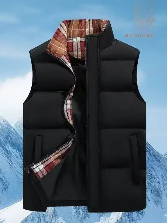 

Новая мужская хлопковая жилетка 2025 года: повседневная, с воротником-стойкой, утепленная, зимняя, теплая, больших размеров, для отдыха