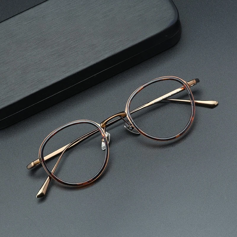 

Popular Fashion Style Round Acetate Fashion glasses frame men women Myopia Presbyopia prescription Lenses attachment eyewear