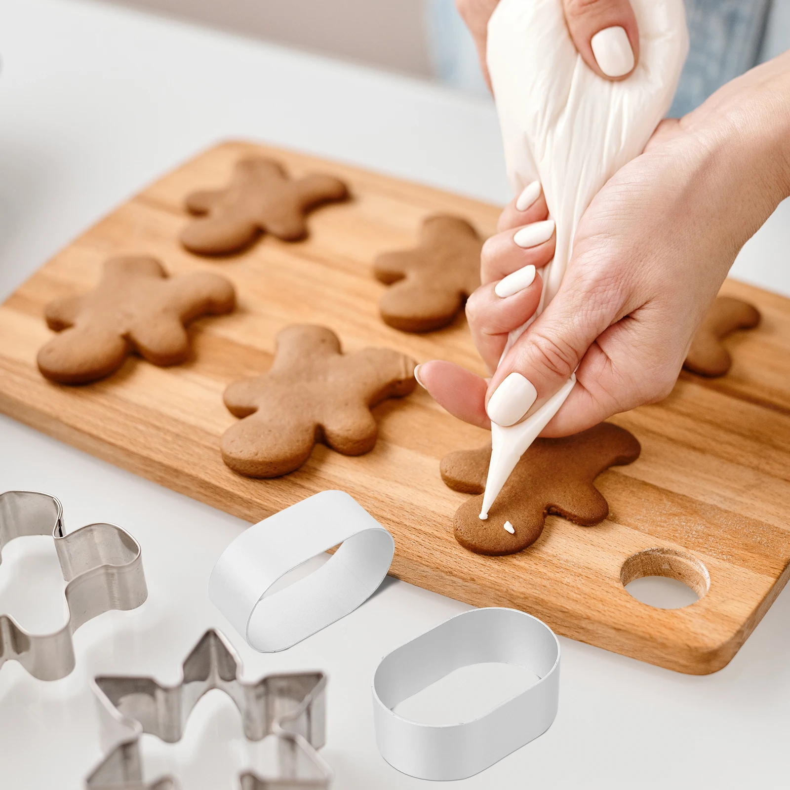 

6Pcs Cheese Mold Aluminium Alloy Creative Baking Mould for DIY Cake Biscuit Baking Home Bakery Tools Aluminium Alloy Mould