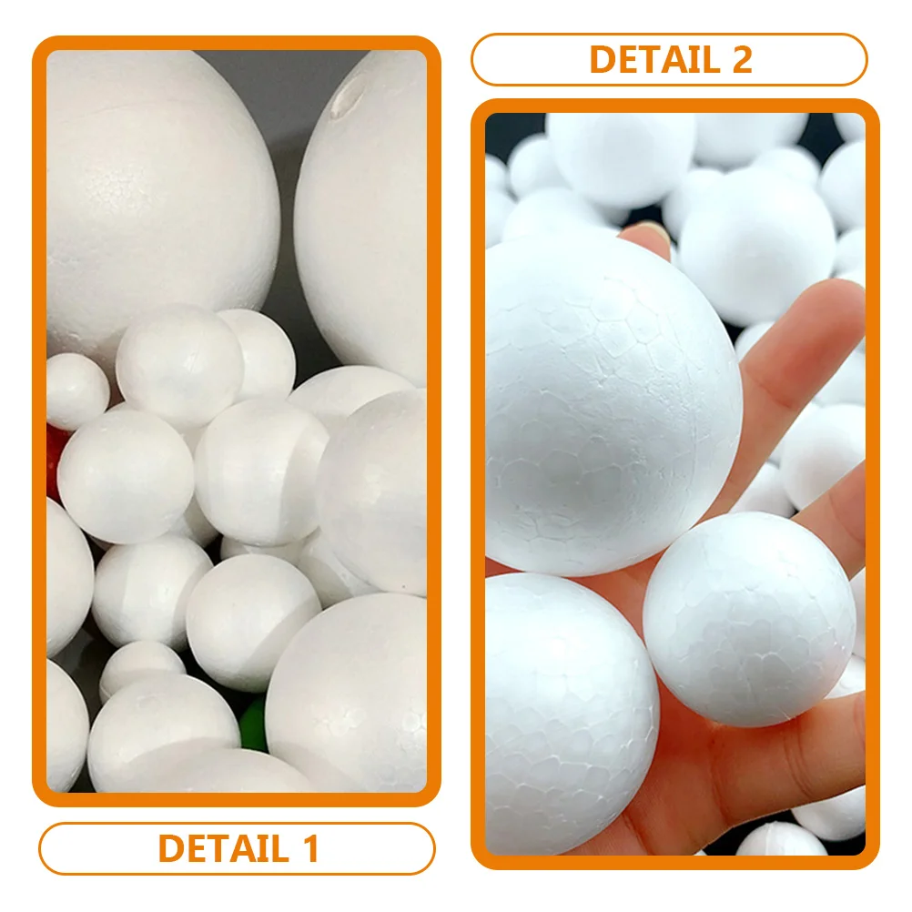 100 ชิ้น Ball DIY ลูกบอลโฟมรุ่นชุดแต่งงานสีขาวว่างเปล่า