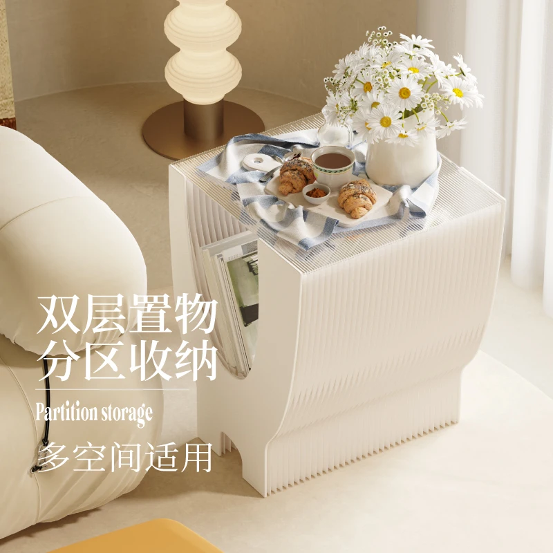 

Side table small coffee table bedside small table shelf living room bedroom simple folding storage sofa side cabinet