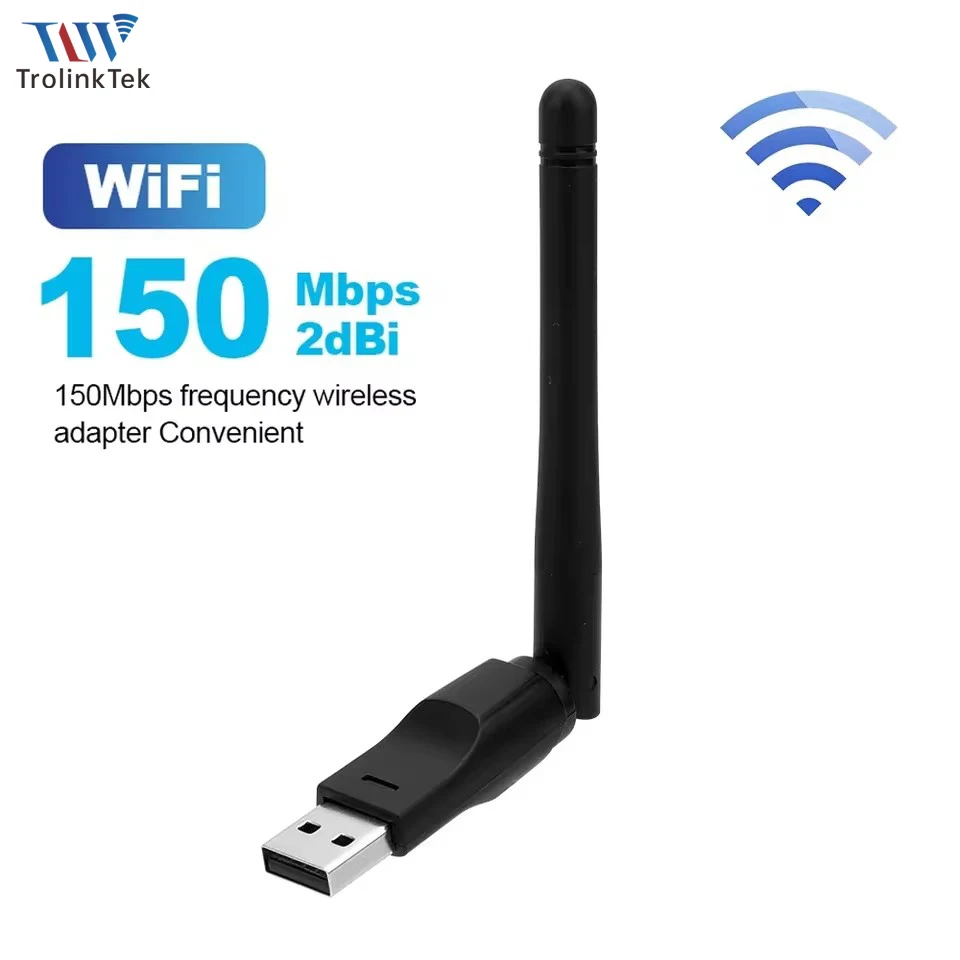 

150Mbps Mini USB WiFi Adapter Wireless Network Card 2.4GHz Wi-Fi Antenna 802.11b/g/n Ethernet Mini USB Dongle For PC/Laptop