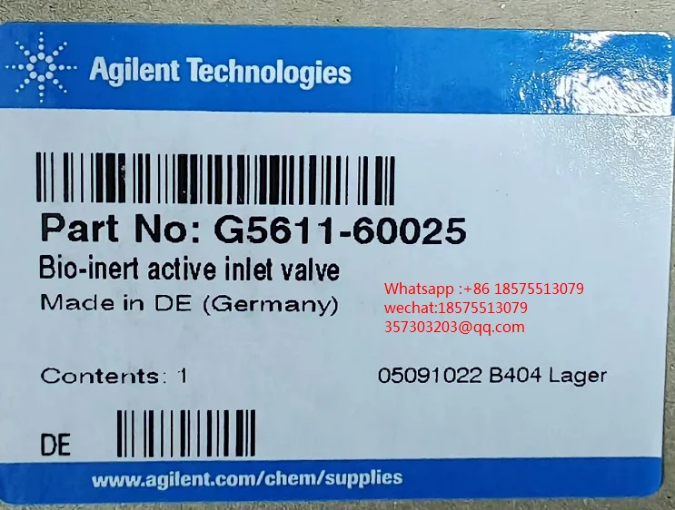 

For Agilent G5611-60025 Bio-Inert Active Inlet Valve Active Inlet Valve Without Spool Original Authentic Brand New