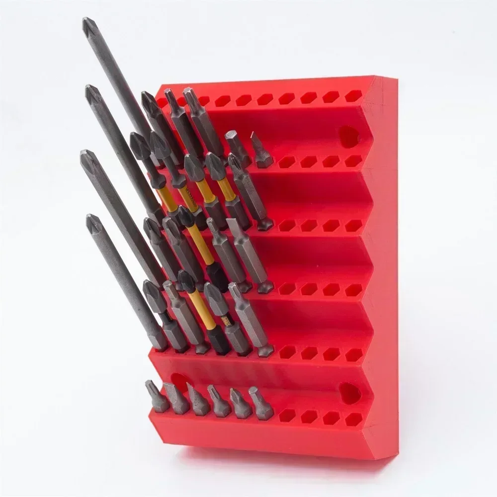 Imagem -04 - Slot Hex Bit Titular Organizador Broca de Armazenamento Fresa Broca Titular Polegada Hex Chave de Fenda Bit Organizer 70