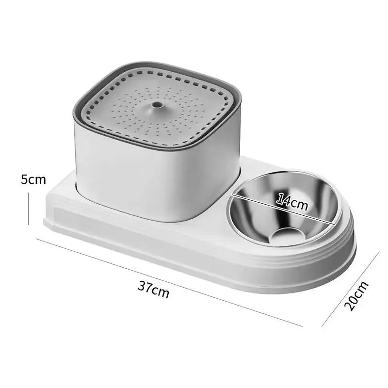 2in1 Cat Water Fountain Automatic Cats Drinker and Feeding Bowl 3L Recirculate Filtring Pet Cats Drinking Water Dispeneser