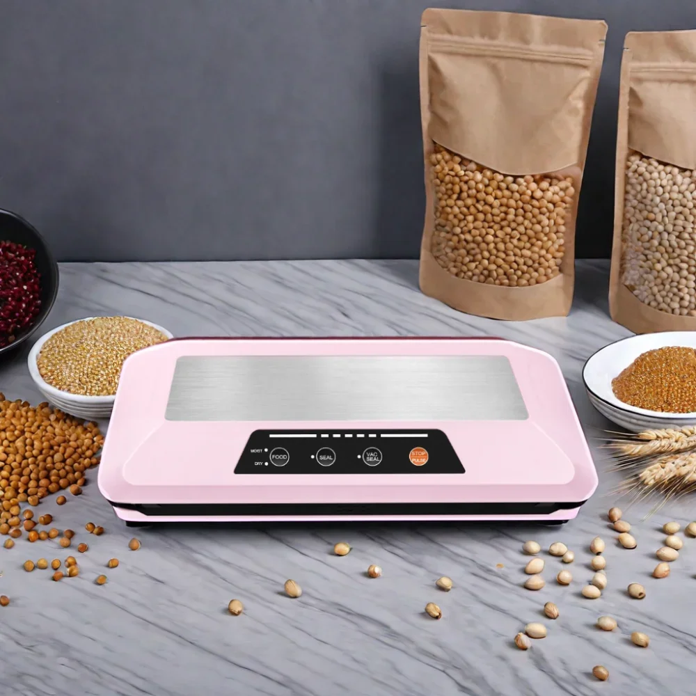 

Customized Color Logo Automatic Vacuum Sealer With Food Roll Storage For Food Vacuum Packing