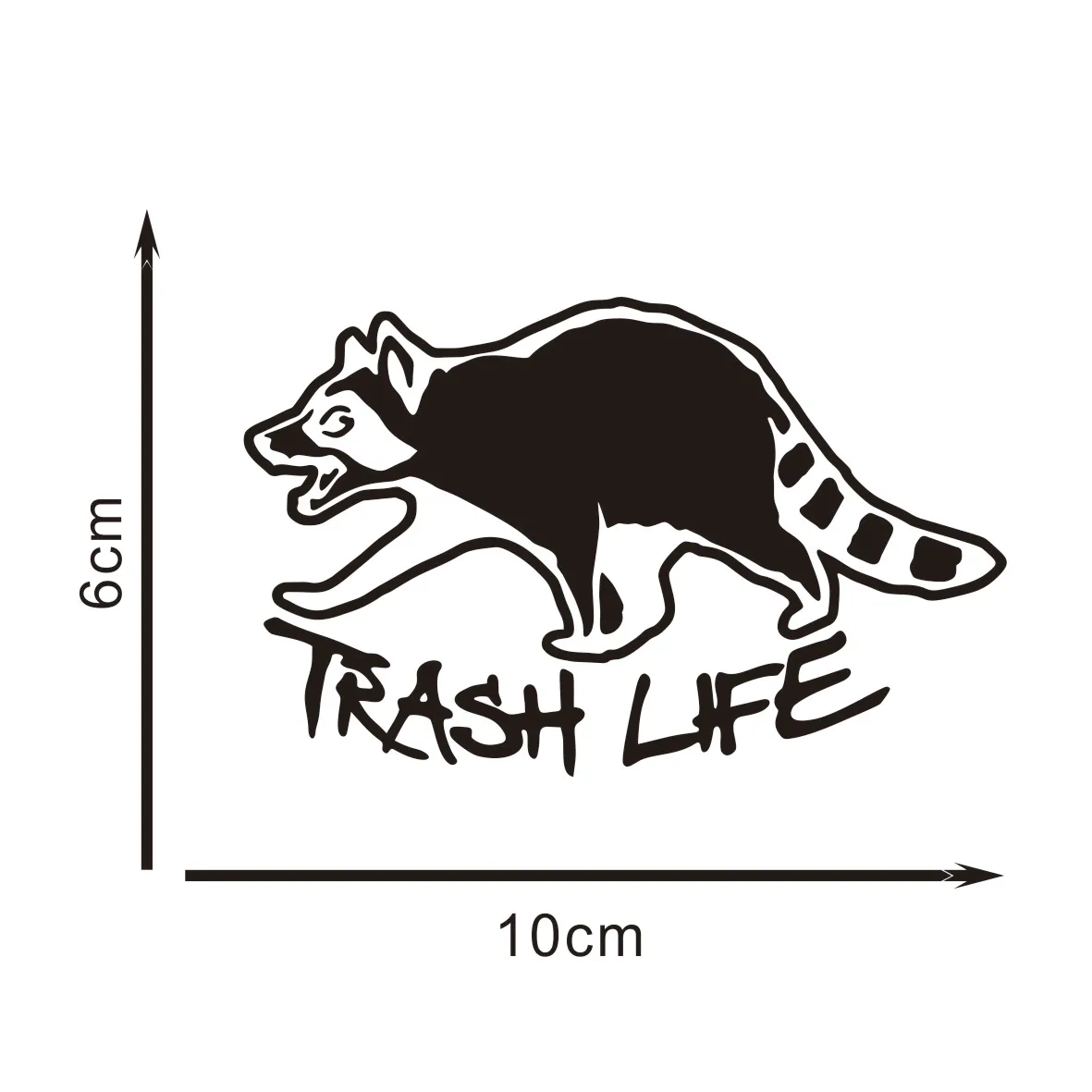 

2PCS Trash Life Raccoon Car Stickers - Funny Waterproof Vinyl Decals, Fit Windows/Body, Great for DIY Styling. Grab Now!