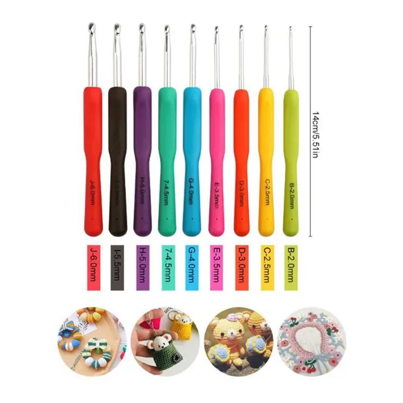 A03F-Yarn Weave Kits For Knitting Gloves And Sweaters, Crochet Hooks Set DIY Crochet Needles For Fine Working - view 6