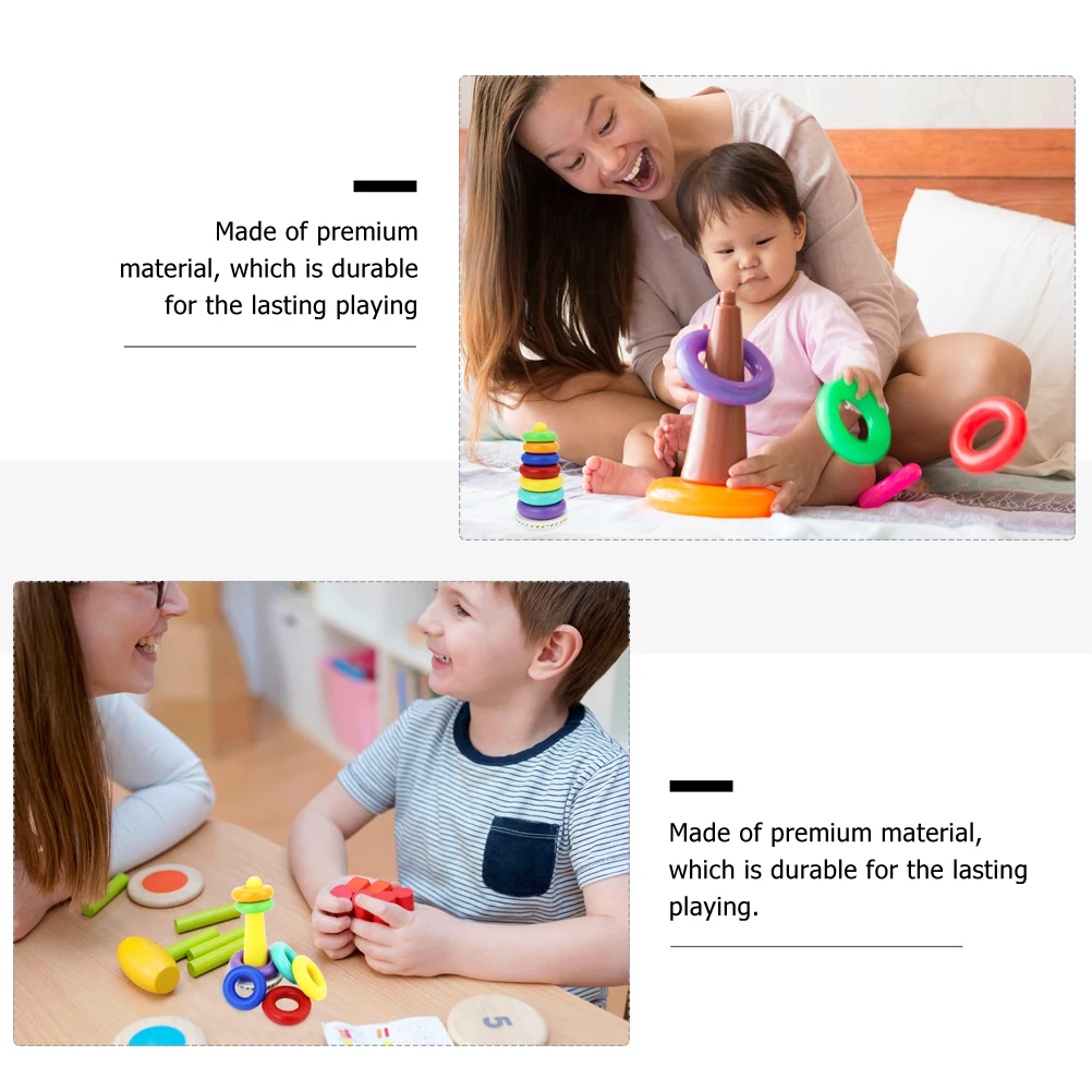 

1 set 1 Set Of Music Color Rings Educational Stacker For Kids Baby Learning Plaything Tumbler Game Color Shape