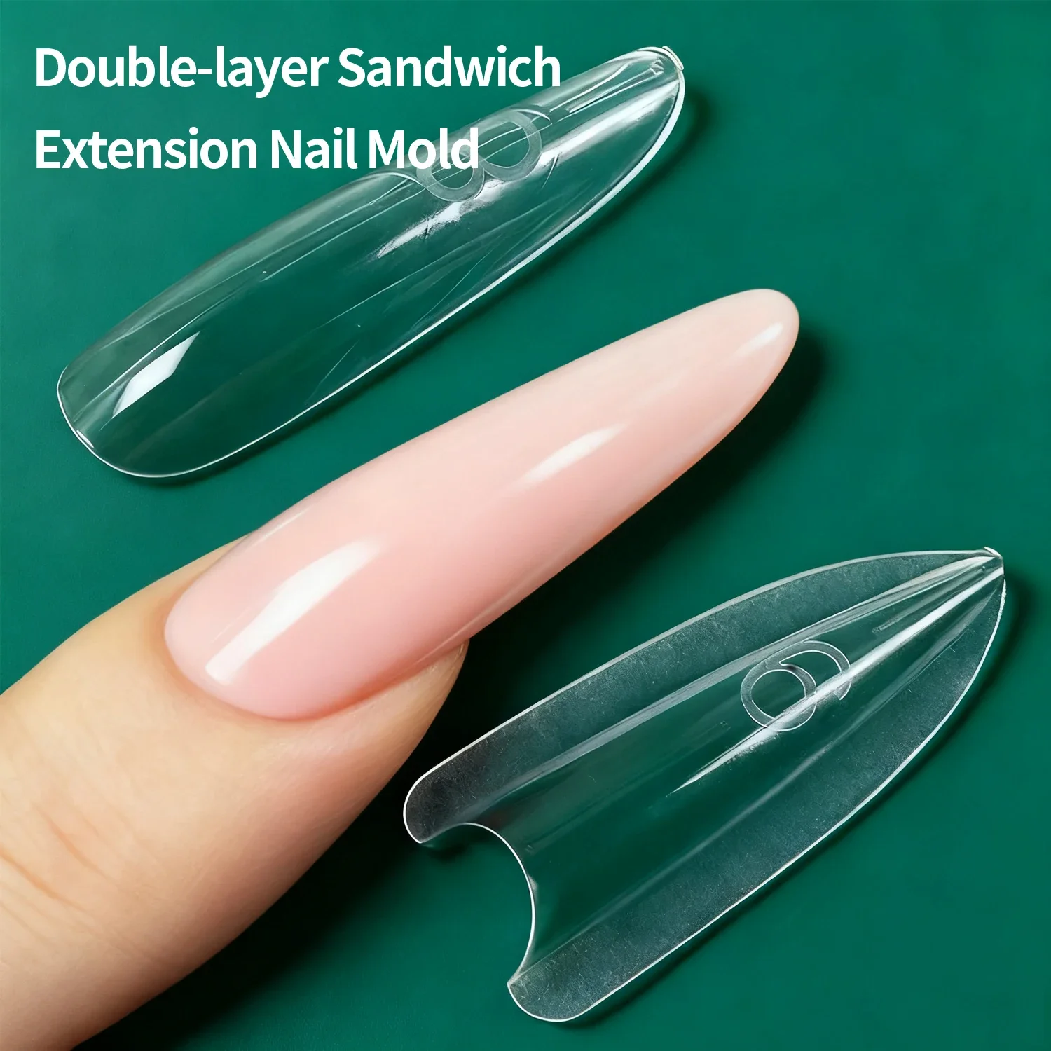 Nailpop ساندويتش مسمار أشكال مزدوجة 240 قطعة 15 أشكال الفرنسية مانيكير تمديد هلام منشئ مسمار الفن صالون أداة المهنية واضحة #5