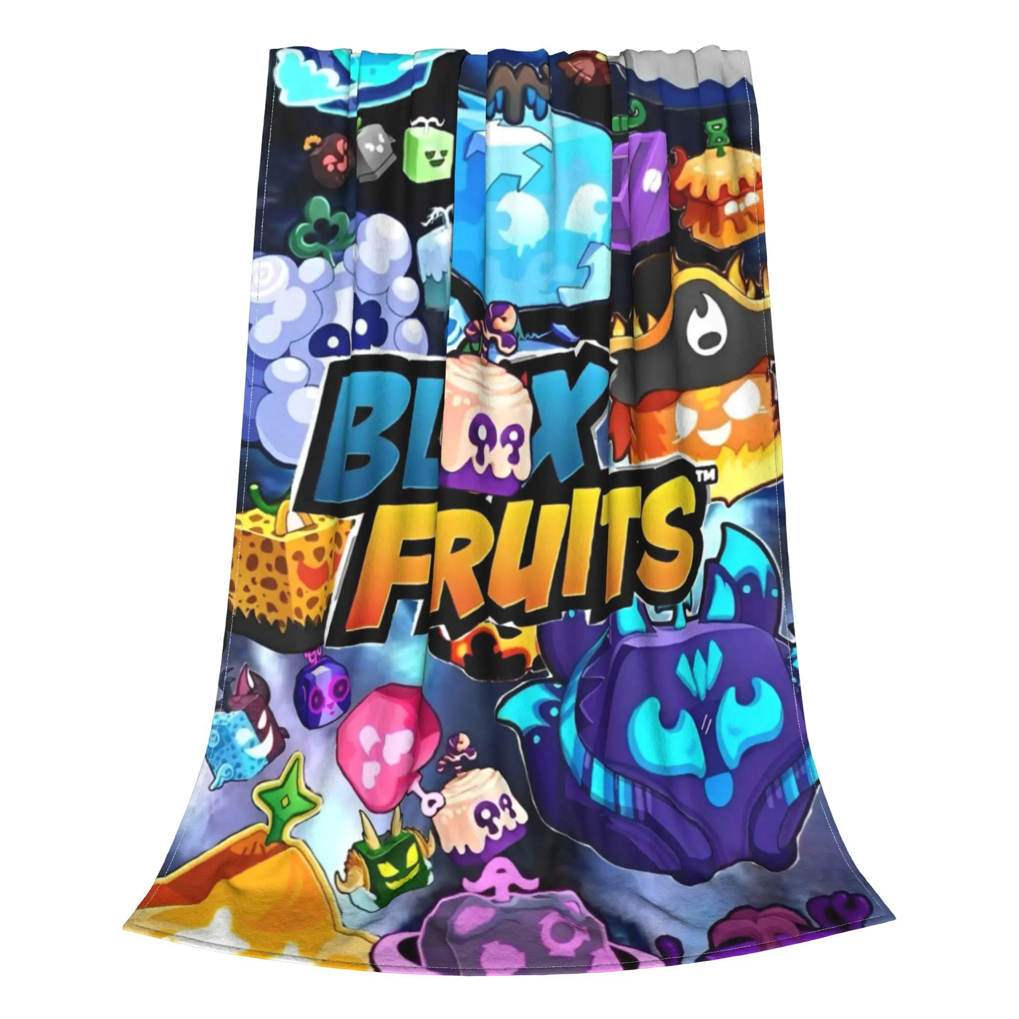 Blox الفواكه لعبة فيديو هدية بطانية للرجال النساء سوبر لينة دافئ رمي البطانيات لغرفة المعيشة 50x60 بوصة أحجام متعددة