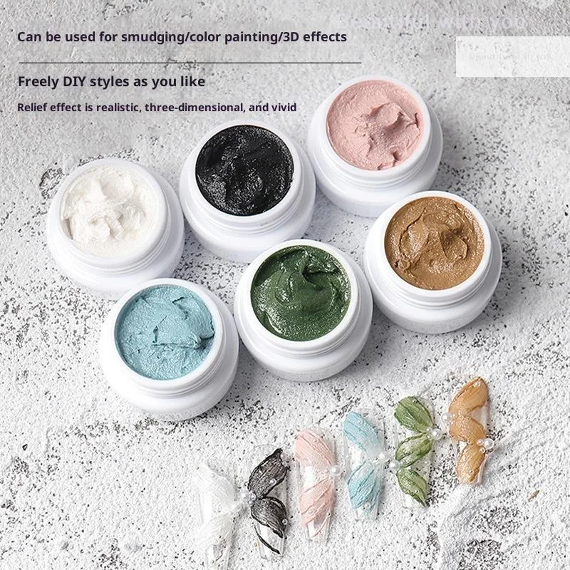 

NewNail Carving Plaster Gel Drawing Gel Effect 3D Relief Gel Nail Polish Nail Painting Gel Nail Art Gel Lacquer Varnish Nail Art