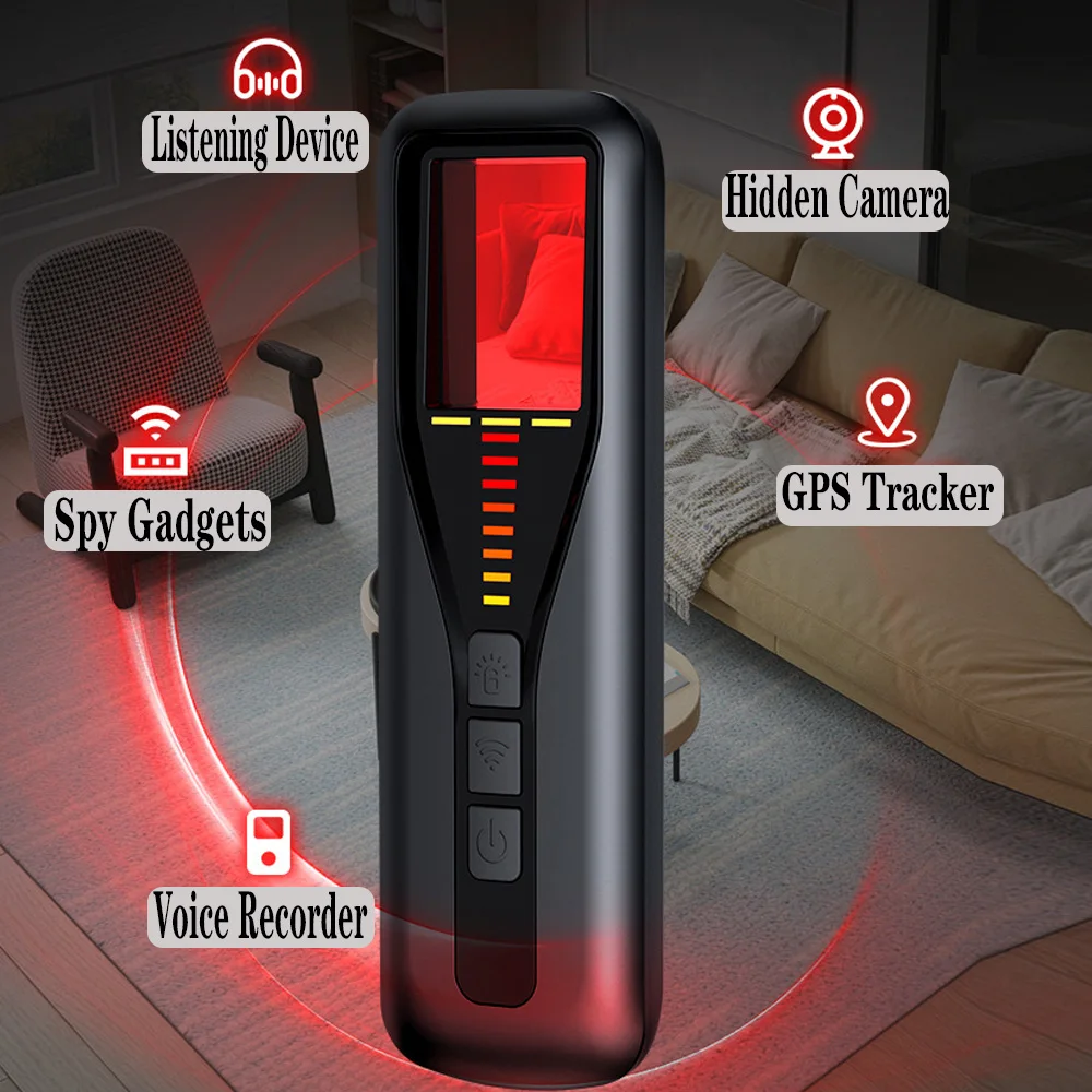 الأجهزة الخفية كاشف شاشة LED مكافحة صريحة كاميرا كاشف هنتر GPS علة كاميرا صغيرة RF إشارة الماسح الضوئي كاميرا الصويا مكتشف