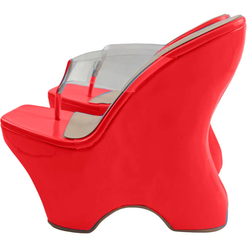 

SHOFOO Сексуальные женские тапочки на высоком каблуке. Красные (серые, синие) лакированные тапочки. Шлепанцы Высота каблука около 20 см РАЗМЕР: 34-46