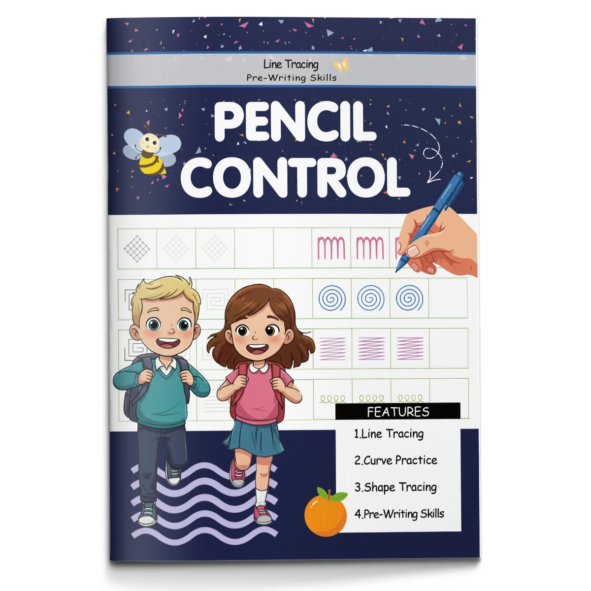 Children's pen control practice book, early learning pre-school writing practice copybook, laying the foundation for writing