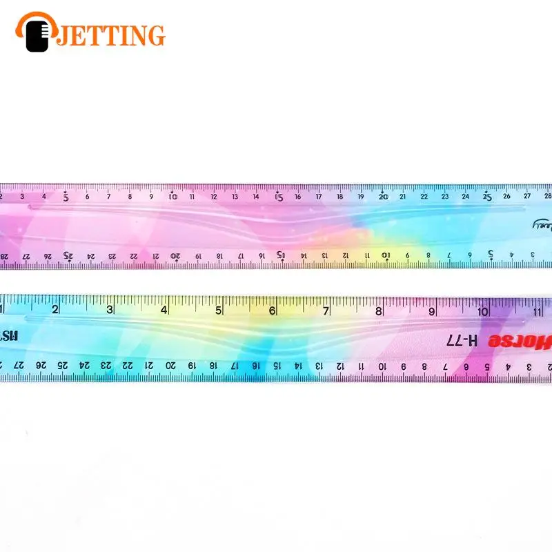 Colourful Student Flexible Ruler, Inch And Metric, 30 Cm/12 Inch, 20 Cm/8 Inch, 15 Cm/6 Inch, Random Colors Student Stationary