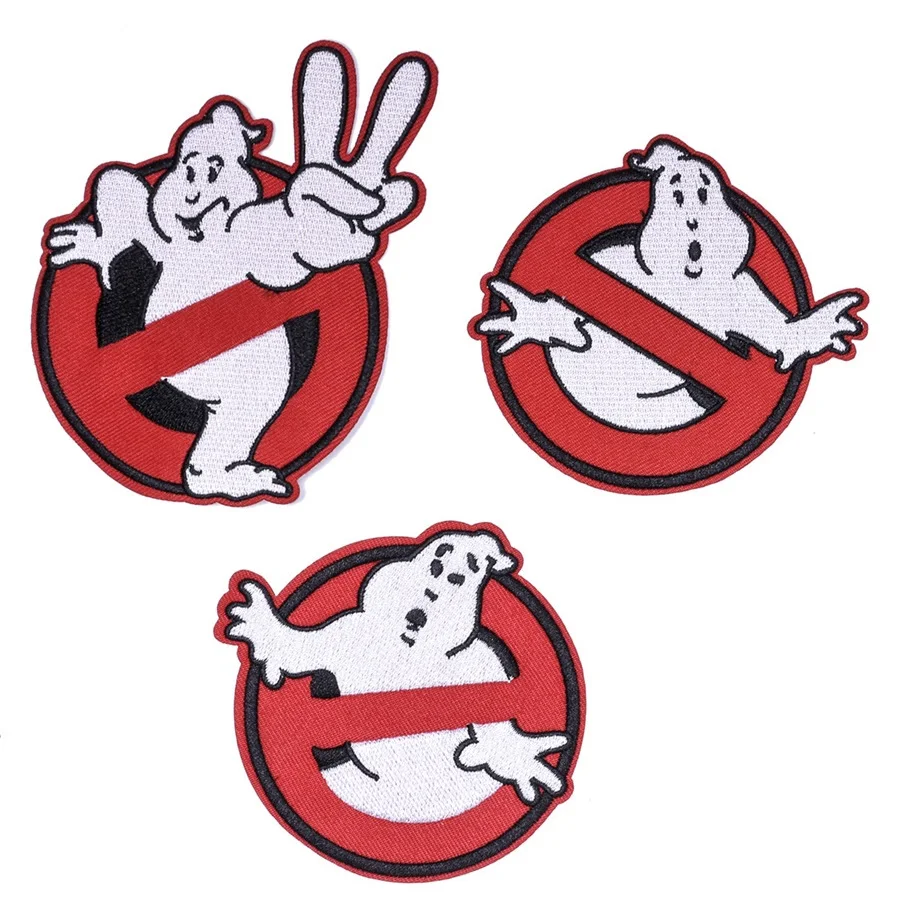 3Pcs Cartoon Ghost Ironing Embroidered Patches For on Hat Jeans Sticker Sew-on DIY Clothes pants Iron on Patch Applique