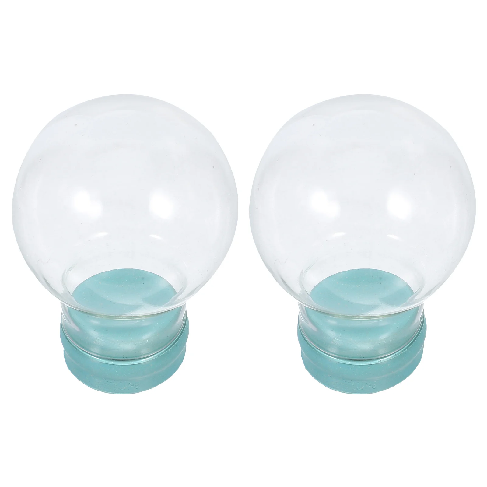 

2pcs 45mm Clear Glass Snow Globes Diy Fillable Snow Water Globe With Rubber Base For Craft Home Birthday Christmas Decoration