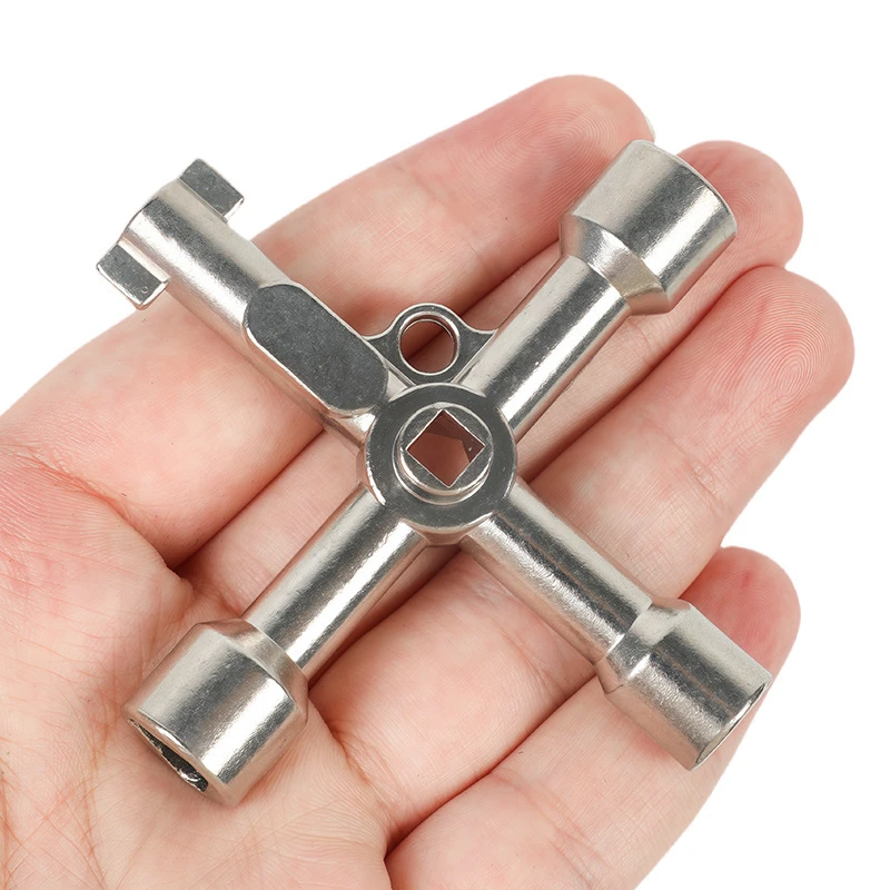 TINSOL 4 Way Universal Cross Triangle Wrench Key Electrical 