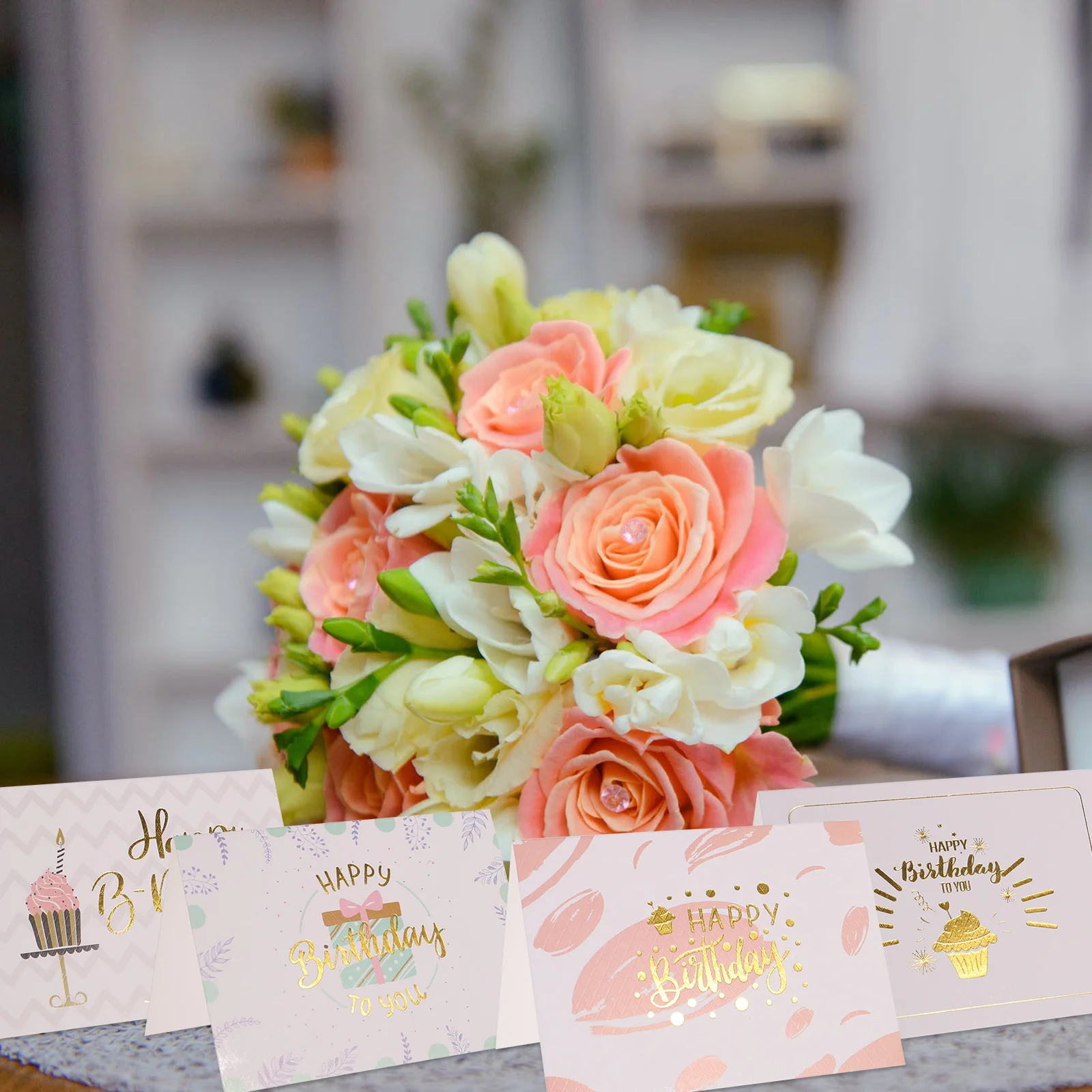 

40 шт., поздравление с днем рождения, благословение, элегантное декоративное сообщение для женщин, вечерние подарочные карточки, разные забавные на день рождения