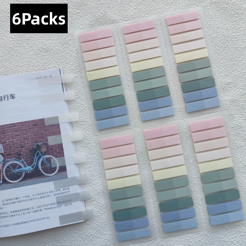 1200Pcs Sticky Tabs, 8 Pack Transparent Indexes Tabs, Book Annotations Kits, Book Tabs Flags, Colored Sticky Notes Page Marker