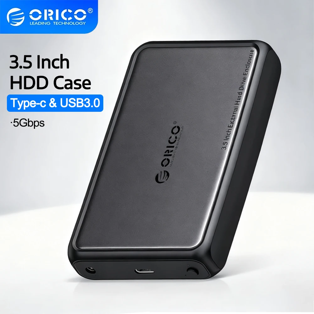 

ORICO 3.5 Inch HDD Case SATA to USB3.0 Adapter Hard Drive Enclosure for HDD Box Type C 3.1 Case HD External HDD Enclosure for PC