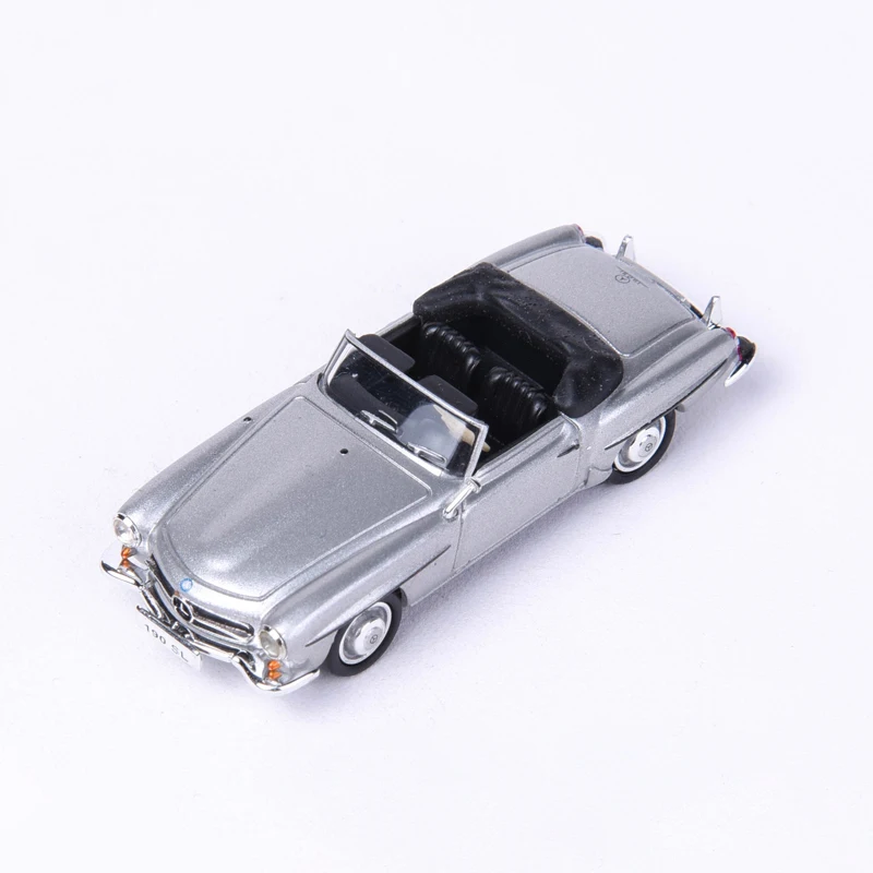 Scale 1/87 Diecast Car Model Toy Scale Classic Benz 190SL Top Down Retro Vintage Injection Car Model Toys Collection Gift