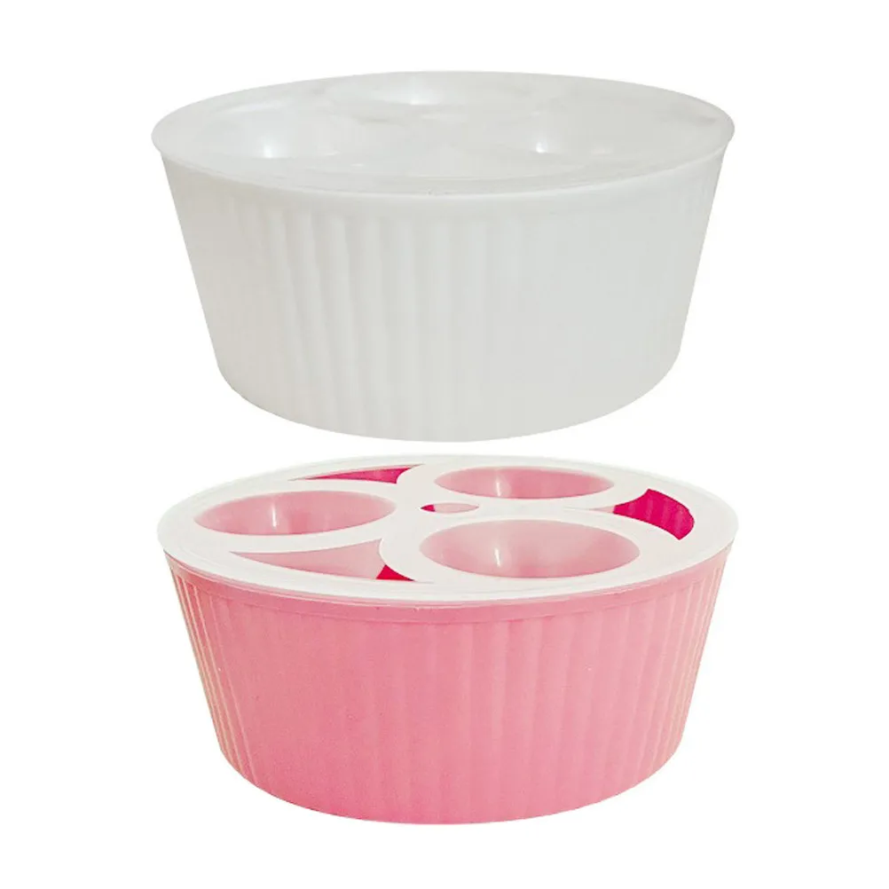 2Pcs Tulip Bulbs Planter Hydroponic Small Flowerpot Three Holes Stable Base Water Indicator for Tulip Hyacinth Daffodils Indoor