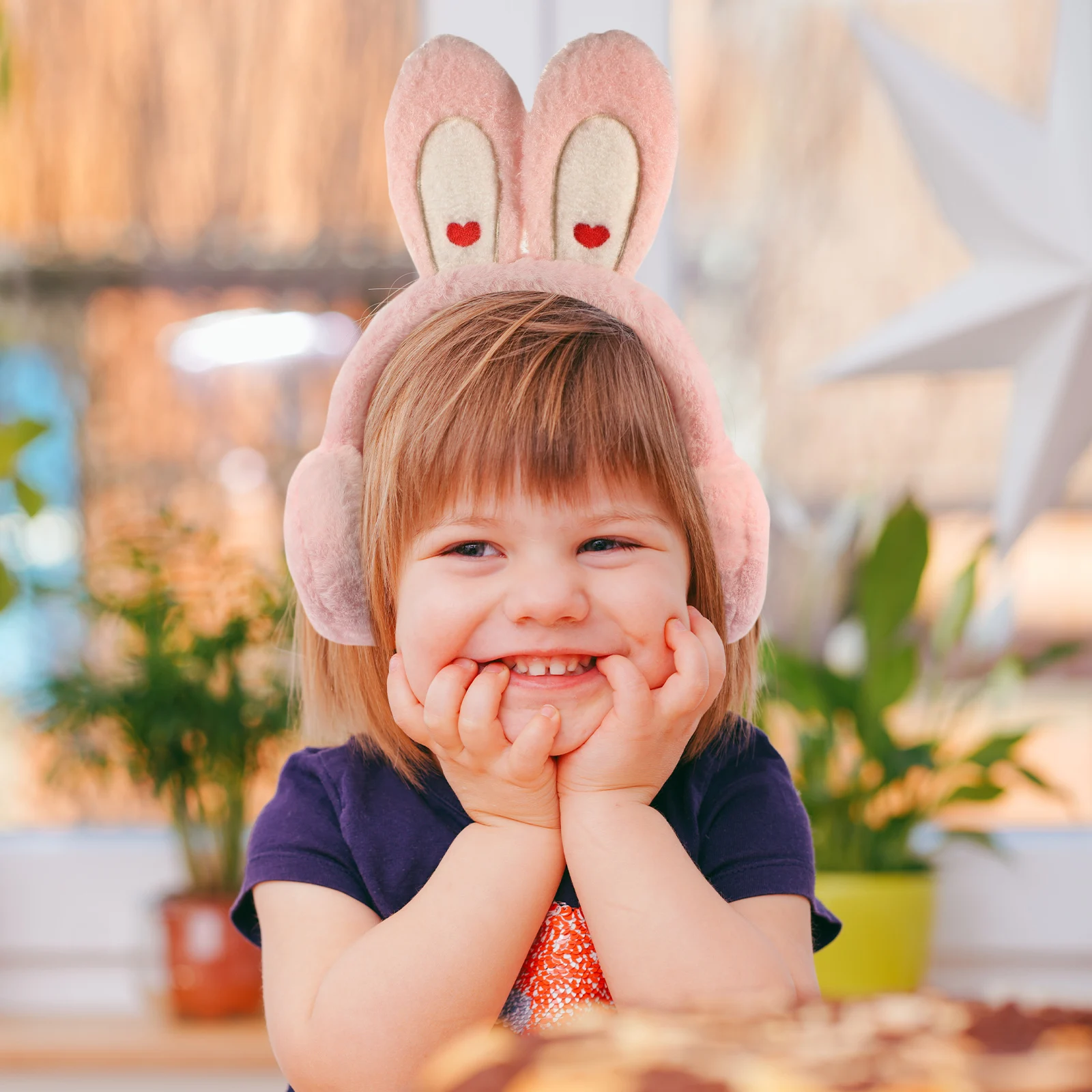 

Rabbit Ear Earmuff Warm Cup Defenders Winter Girl Child Children Muffs Kids Foldable Ear Protector Comfortable Outdoor