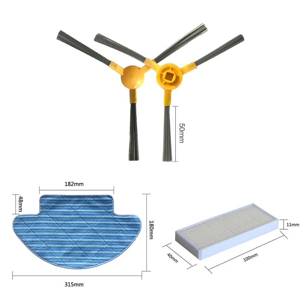 for Spin Edge Side Brush Mop Cloths Rag Filter Vacuum Cleaner Accessories Replacement For Haier T550W For IKOHS for netbot for