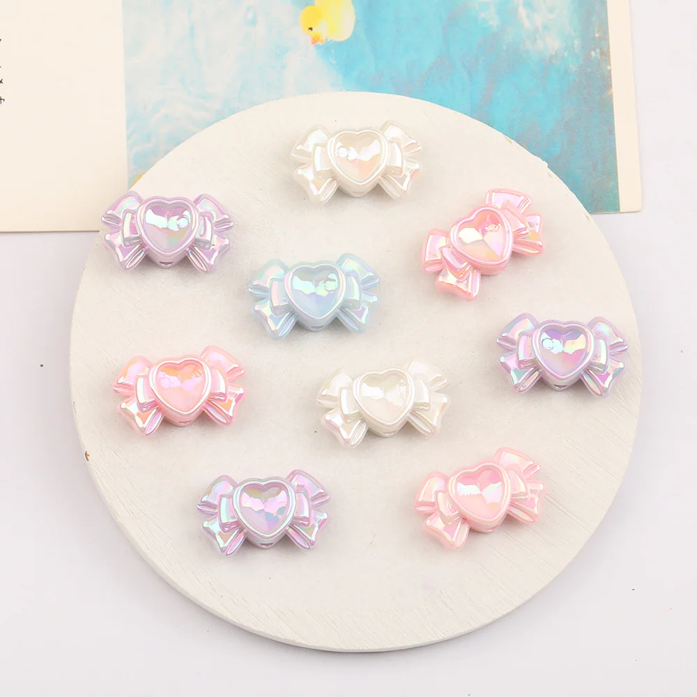 

Cordial Design 200Pcs 15*23MM DIY Beads/Bowknot Shape/Aurora Effect/Hand Made/Acrylic Bead/Jewelry Findings & Components #16650