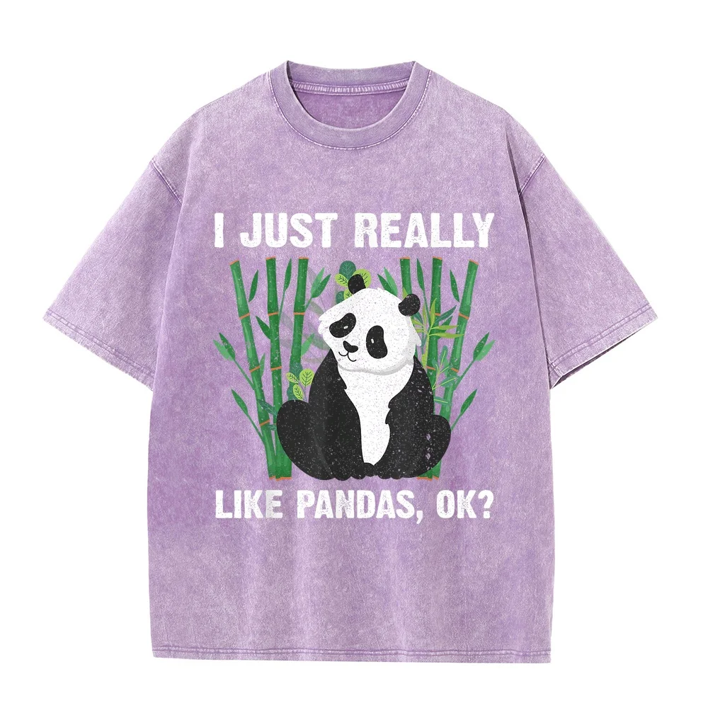 Funny Panda Design For Men Man's Boys Girls Bear Lover T-Shirt T Shirts Męski Ofertas تيشيرت 100 Cotton Quote Tee Humor Shirt