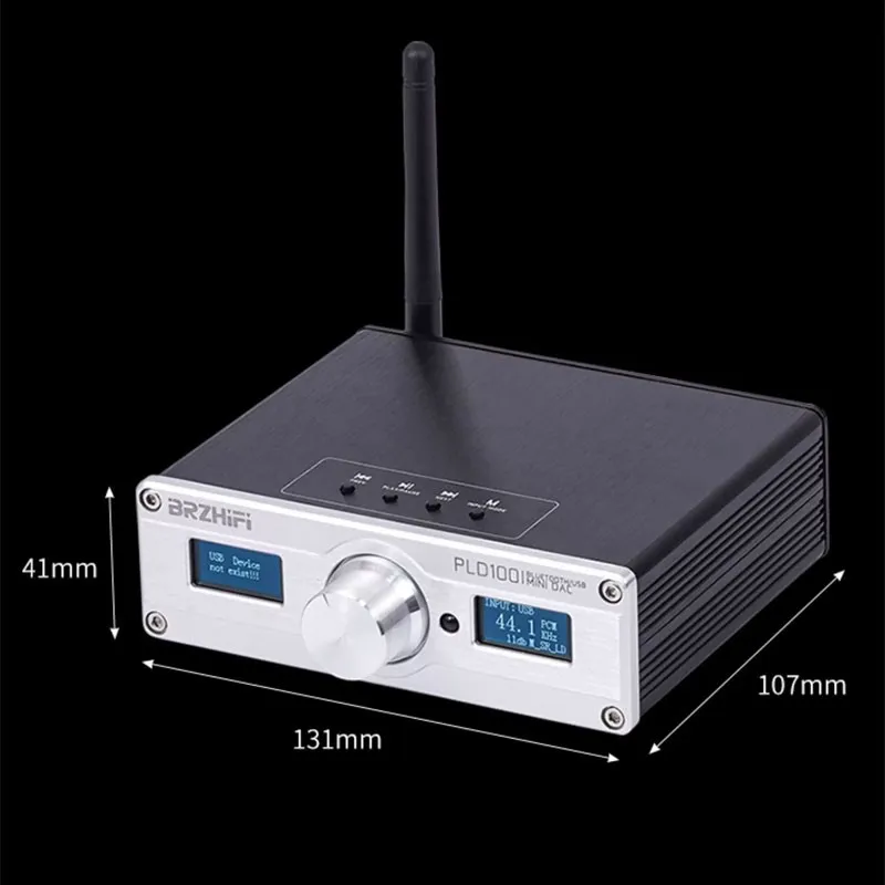 HiFiAMP PLD100 Dual Screen Audio Player HiFi Bluetooth5.0 Decoder High Performance ES9039Q2M DAC N5532 Op Amp