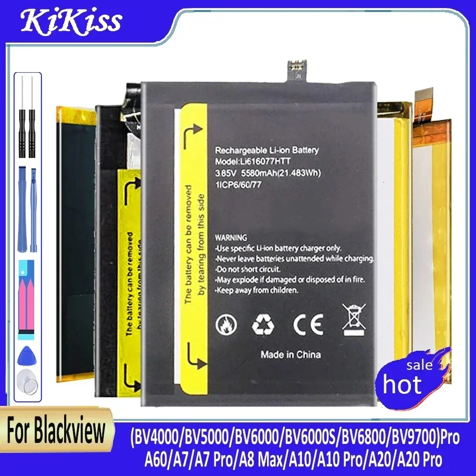 Battery For Blackview A7 A20 BV4000 BV5000 BV6000 BV6000S BV6800 BV7000 BV8000 BV9000 BV9500 BV9600 BV9700 Pro A8 Max Batteries