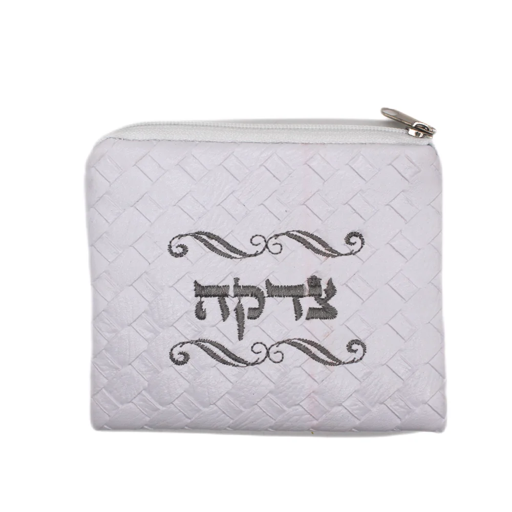 Judaica Mini Wallet Bag Women/Men Pocket Hebrew Embroidery Coin Purse