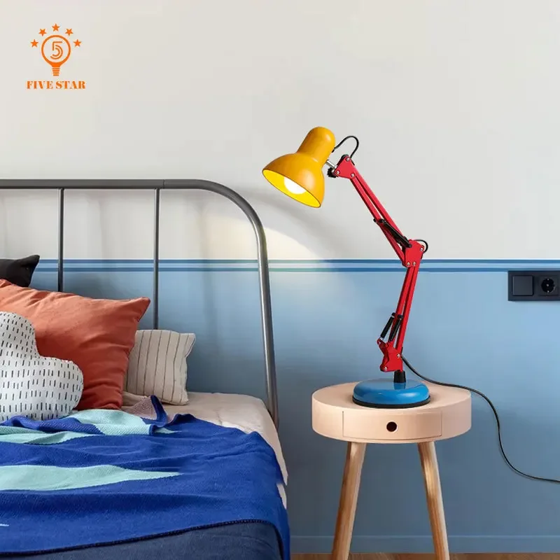 Nordic Industrial Floor Lamp LED Designer for Living Room Bedroom Rocker Standing Lamp Kids Room Study Room Decor Table Lighting