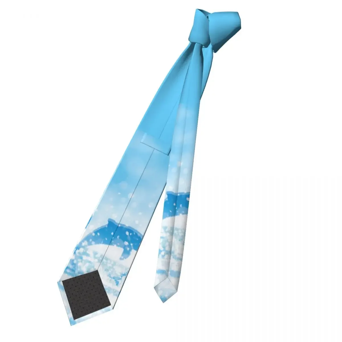 Jumping Dolphin Neckties Men Women Polyester 8 cm Blue Sea Neck Tie for Mens Silk Classic Accessories Cravat Wedding Gift