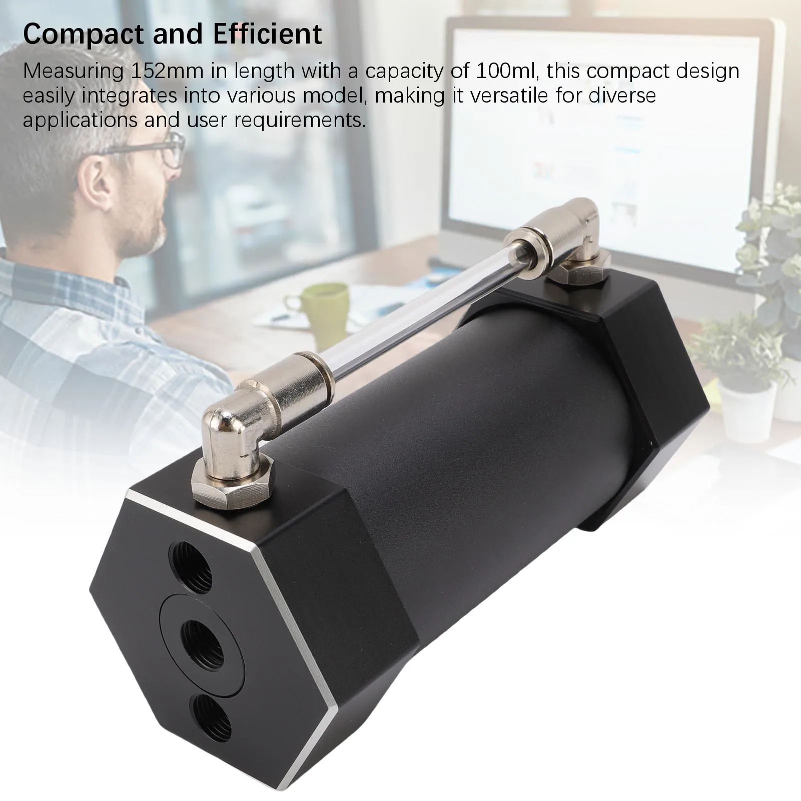 

Aluminum Alloy Water External Observation Window 360 Degree Rotatable 100ml Capacity G1/4 Thread Water for Upgrading