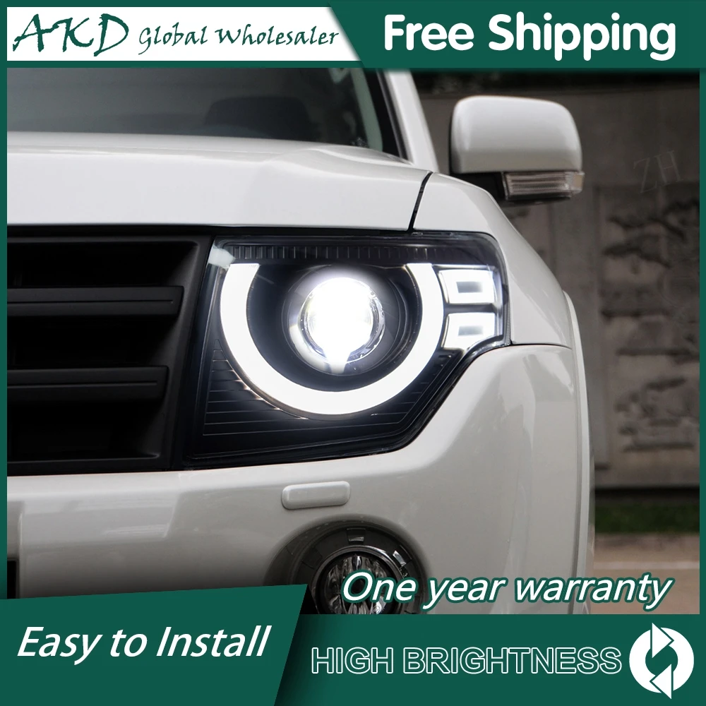 Car For Pajero V97 2006-2021 Head Lights V93 Montero V87 V95 Headlights DRL Hella 12V Led Bi Xenon Bulbs Car Accessory Head Lamp