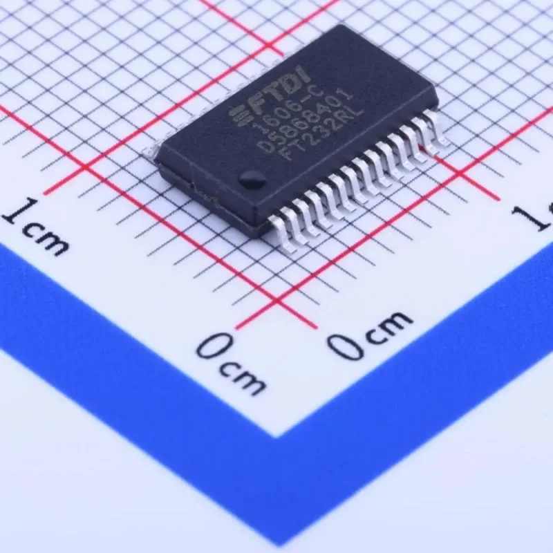 FT232RL-REEL SSOP-28 USB to UART TTL Serial Converter IC USB 2.0 3Mbps FTDI Chip With Integrated EEPROM Clock Generator
