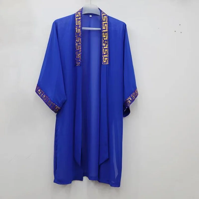 

Китайский кунг-фу внешний халат даосский тай-чи с длинным рукавом традиционный китайский Тан боевое искусство буддийский монах халат сценическое выступление