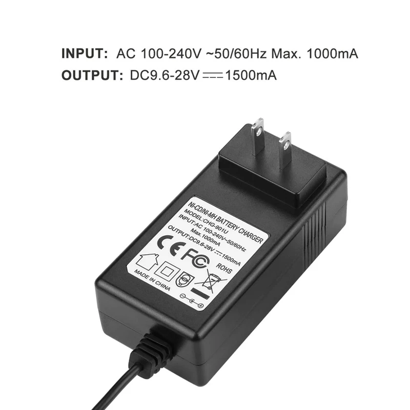 2025 New-2X 9.6V-18V Multi-Volt Battery Charger For  Ni-Cd Ni-Mh Battery Hpb18 Hpb18-Ope Hpb12 Hpb14 Fs120bx US Plug