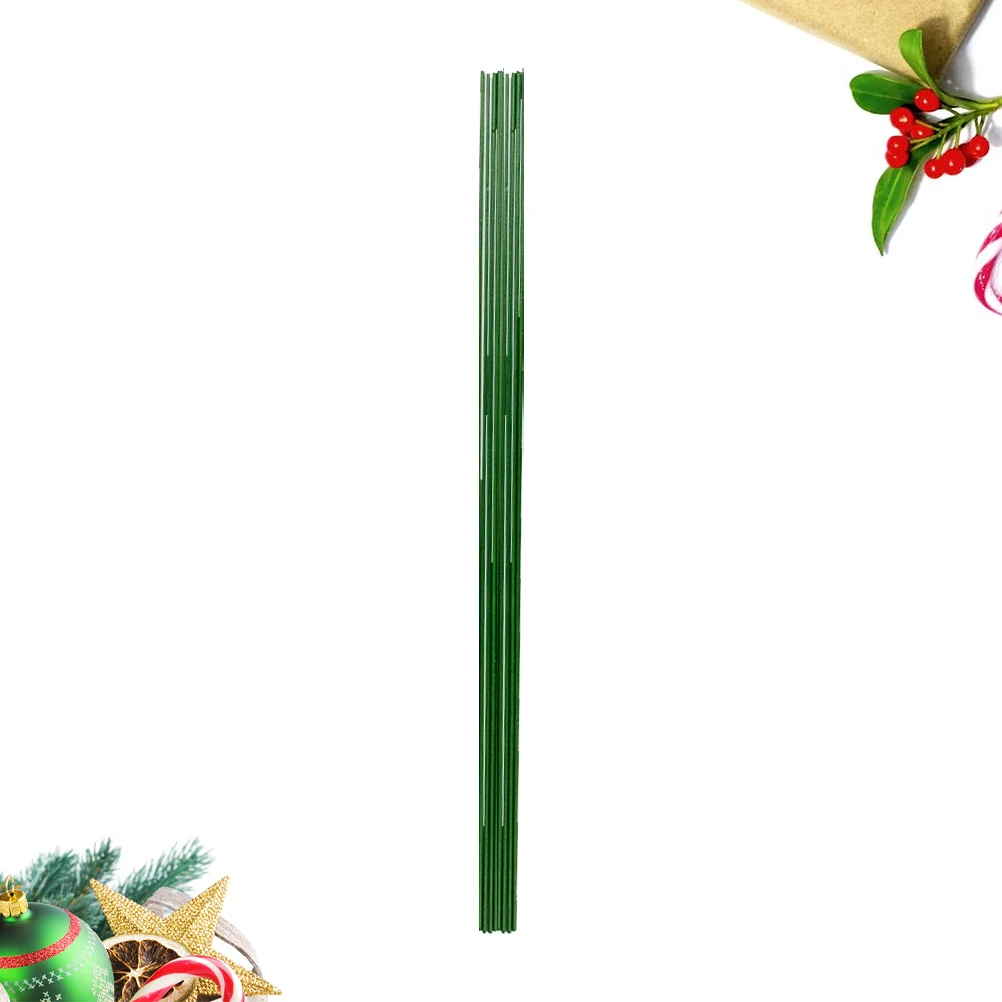 

100pcs Paper Rose Stem Material 30Cm Durable Stem For Diy Craft Wreaths Bouquets Floral Crowns Arrangement Supplies Floral
